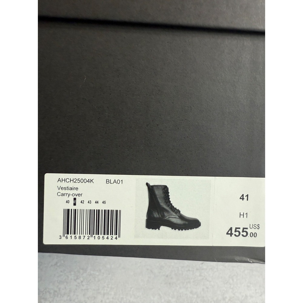 The Kooples Men's Ranger Black Leather Lace-Up Combat Boots Zippers FR 41/US 7 - Picture 16 of 16